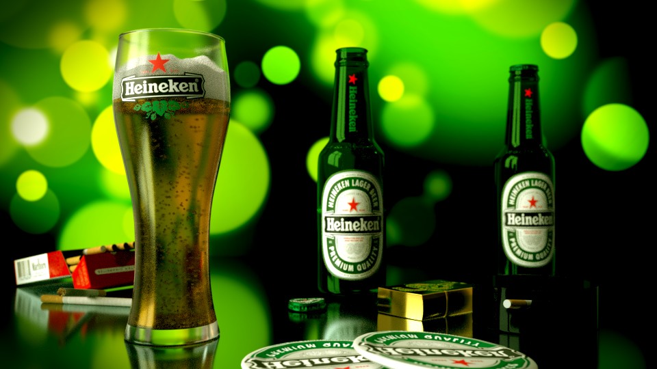 Heiniken Beer & Marlboro Cigarettes in Blender preview image 1